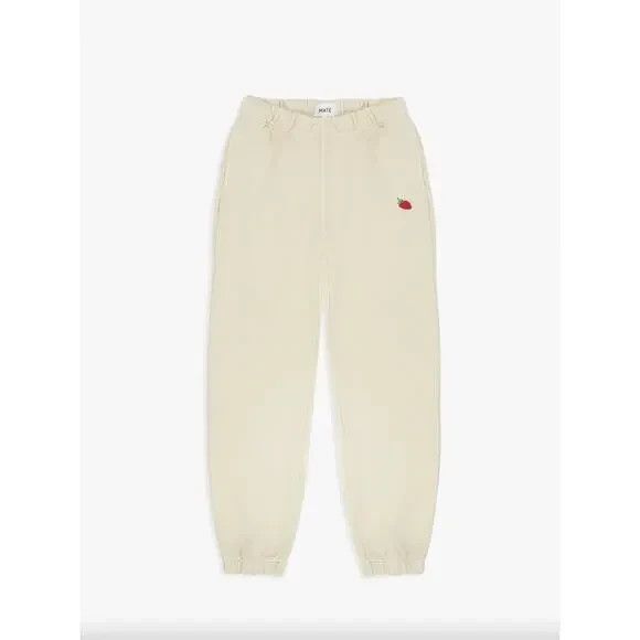 Mate The Label LISA SAYS GAH Strawberry Organic Cotton Fleece Joggers Bone NEW - Picture 4 of 9